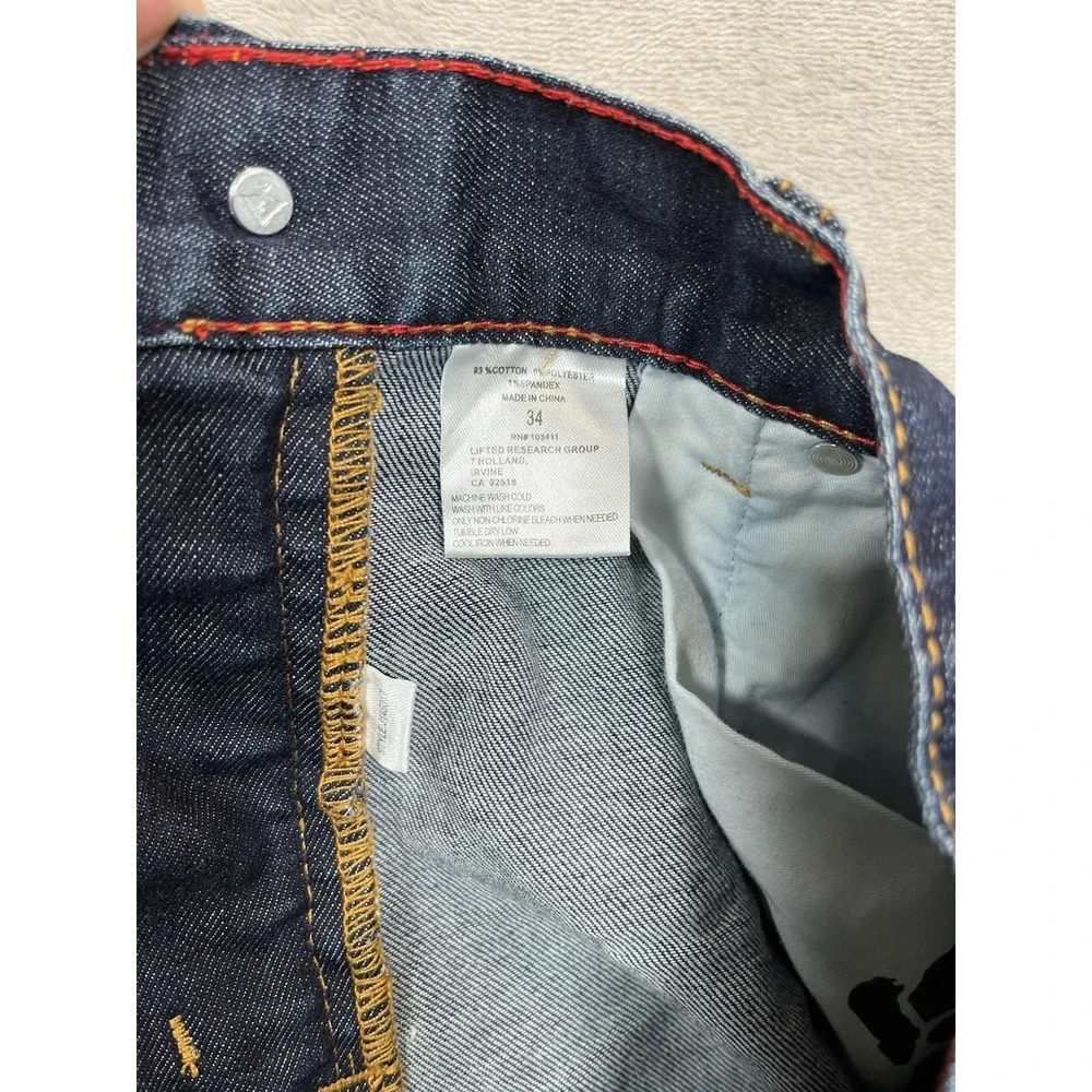 LRG‎ Lifted Research Group Jeans Mens SZ 34 Blue True Straight Fit